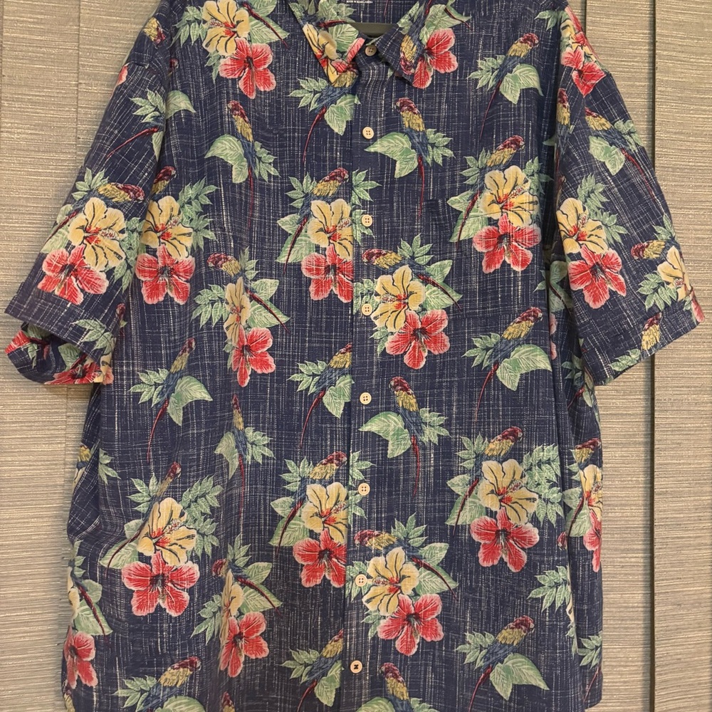 Izod Floral Hawaiian Shirt